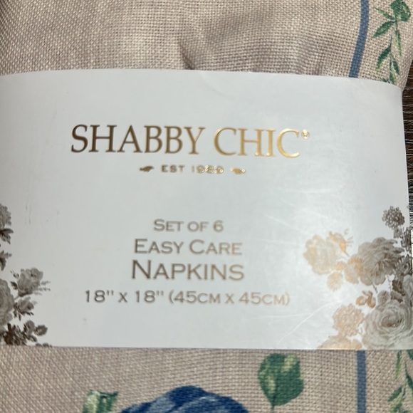 NEW Shabby‎ Chic Set of 6 Easy Care Fall Pumpkin Sunflower Napkins - Picture 2 of 4